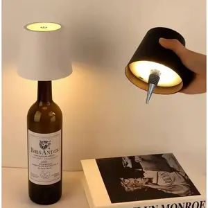 Wireless Wine Bottle LED Light with Adjustable Brightness - USB Rechargeable Ambience Lamp for Bedroom, Dining & Bar, Customizable Lighting