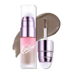 Erinde Cool Toned Liquid Contour Stick - Grey Brown Cream Contour Bronzer with Brush, Liquid Contouring Makeup for Fair Pale Skin, Lightweight Blendable Matte Sculpted Look, Vegan & Cruelty-Free