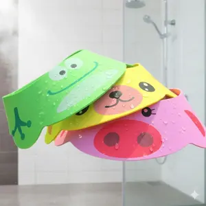 Waterproof Shower Cap with Soft Ear & Eye Protection - Leak-Proof Hair Saver for Adults, Kids & Babies - Stretchable Comfort, Easy to Clean, Durable Bath Accessory for Family Shower Time