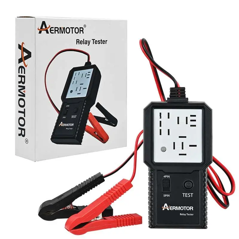 Aermotor 12V-24V Car Relay Tester, Electronic Automotive Relay Detector, Auto Battery Checker, Alternator Analyzer Diagnostic Tool