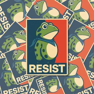 Portland Frog Protest Sticker, Anti Fascism Sticker, Anti Trump, Fog Portland, Frogs Together Strong Sticker, Freedom Frog