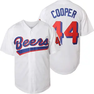Mens Baseketball Beers Jersey 44 Joe Cooper Doug Remer White Stitched  Baseball Team Jerseys, Personalized Baseball Jersey, Gift for Fan Christmas gifts