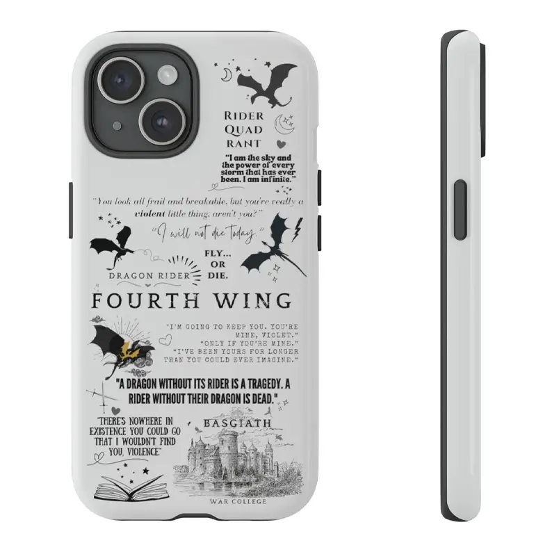 Black and Gold Marble Fourth Wing Dragon Smartphone Cover - Durable Mobile  Device Accessory, Bookish Gift for Book Lovers, Fourth Wing Merch - TikTok  Shop
