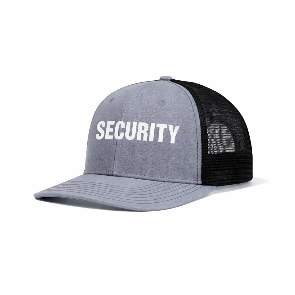 100% Polyester Security Snapback Trucker Hat - Adjustable, Mesh-Back, Comfortable Casual Snapback Hats for Men, Fashion Accessories Cap, Men's Snapback Hats