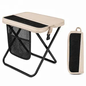 portable outdoor seat collapsible camping chair ultralight travel stool festival chair hiking seat carry pouch crossbody camping gear waiting line seat outdoor events compact folding chair