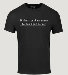 PAPAGBREAKZ T-Shirt - Product Title Provided Only Black Garment Menswear Top Green Plain