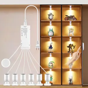 LED Display Cabinet Light, 12V Touch Dimming LED Light with Plug, Under Cabinet Light, Decorative Light for Home Kitchen Living Room