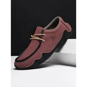 Men's Fashionable Lace Up Casual Sneakers , Casual Comfortable Non-slip Driving Shoes, Lightweight Breathable Daily Wear Shoes