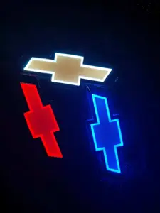 Chevy sign led，5DChevrolet rear tailgate modified logo, suitable for the rear badges of Chevrolet Cruze from 2011 to 2019, the rear trunk logos of Chevrolet Equinox from 2010 to 2017, and the rear tail logos of Chevrolet Malibu from 2013 to 2021.