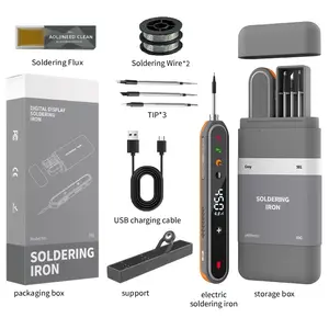 【FathersDayGift】Cordless Soldering Iron Kit with Digital Display, 8s Fast Heat USB Rechargeable Soldering Pen for Electronics, DIY Repair, Circuit Boards