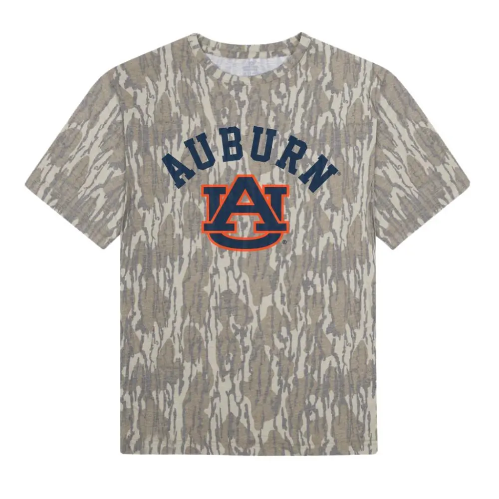 Vintage Auburn Style Camo Shirt, Classic Tree Bark Camouflage T-Shirt for Men, Southern Varsity Sports Fan Gift Tee