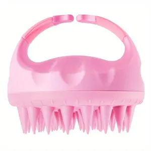 New daily-use shampoo massage brush, soft-tooth silicone scalp cleaning comb, multi-functional household shampoo massager.