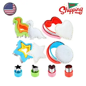 Sandwich Cutter and Sealer, Bread Decruster Maker, Heart, Star, Dinosaur, Circle Shapes