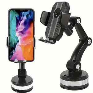 Stand Car Phone Mount- Suction Cup Cell Phone Holder for Car- Universal Dashboard/Windshield/Window Holder- One-Button Pop-up Strong Suction Cellphone Car Gadgets- Caraccesorie