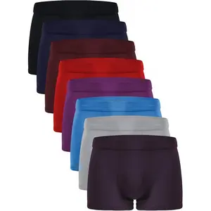Men's Underwear Soft Bamboo Viscose Boxer Briefs Stretch Trunks Pack