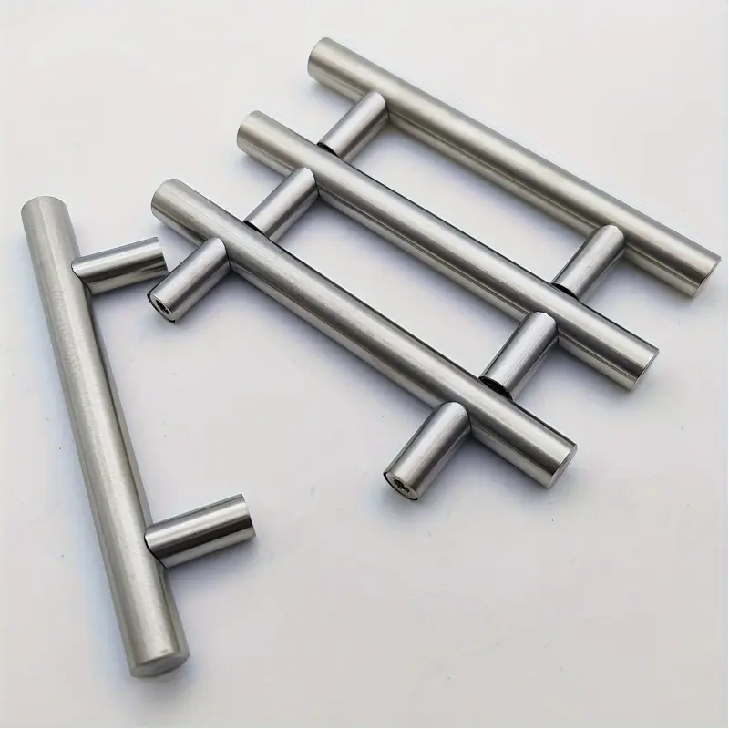 10-Pack Modern Sleek Design Stainless Steel Silver Rectangular Pull Handles, 250mm Length, Kitchen Cabinet, Drawer, and Wardrobe Door Handles, Door Hardware