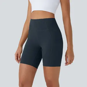 Halara UltraSculpt High Waisted Side Pocket Training Biker Shorts 7''