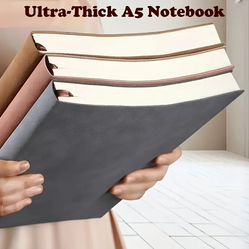 Personalized Soft Leather Synthetic Notebook for Christmas Gifts - Features Square Ruling, a Soft Cover, a Bookmark, And Extra Thick Pages Suitable for Business Meetings And Academic Purposes, Perfect for Back to School