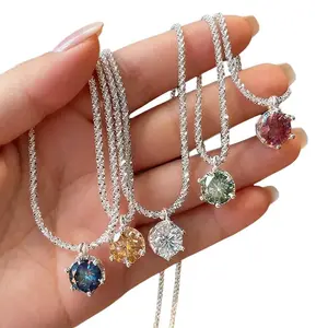 2026 Trendy Moissanite Necklace  | Mother's Day Gifts | 2CT Moissanite S925 Silver Minimalist Choker | Light Luxury & Face Slimming | Perfect Daily Gift