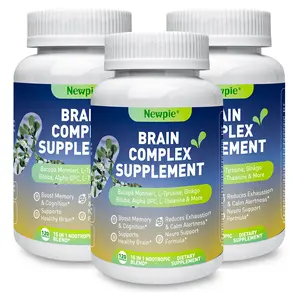 Brain Supplements for Memory & Focus,15 in 1 Brain Supplement Nootropic with Bacopa Monnieri,Alpha GPC, Ginkgo Biloba,Lion's Mane for Mental Clarity & Concentration 120 Caps