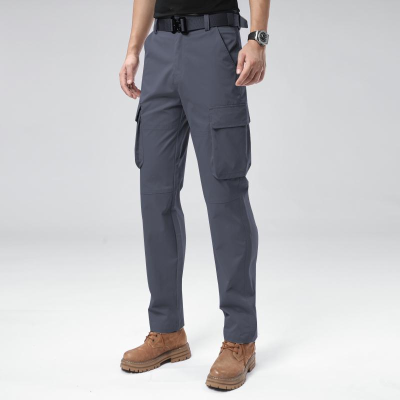 4Pac Men's Casual Cargo Work Pants, Multi-Pocket Straight Leg Utility Trousers, Outdoor & Daily Wear | 1/2/3/4-pacs