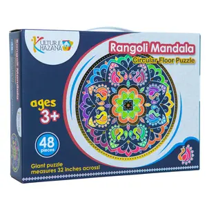 Rangoli Mandala Bundle - Puzzle and Coloring + Sticker Book