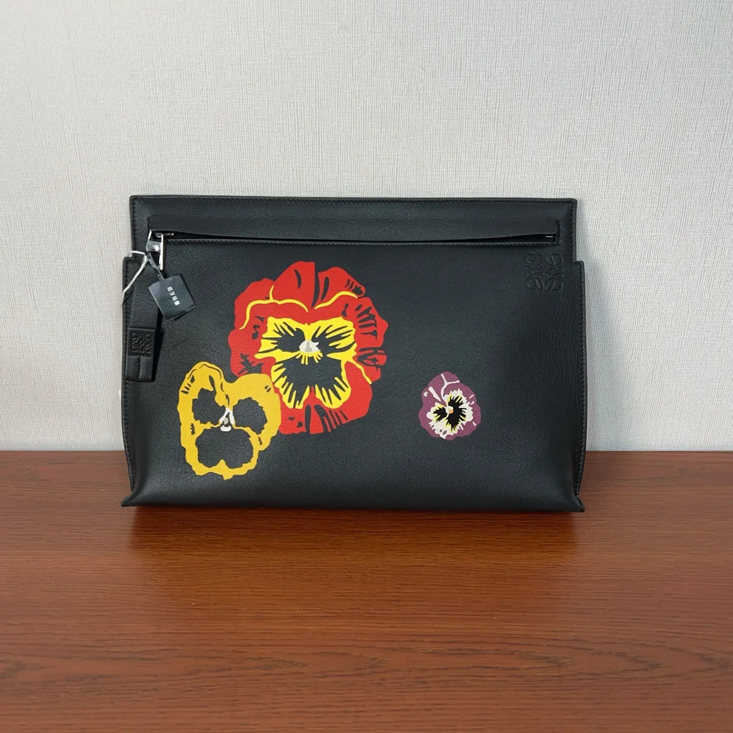 Pre-owned Loewe leather Clutches & Wristlets x Joe Brainard Pansy T Pouch qiqimq070