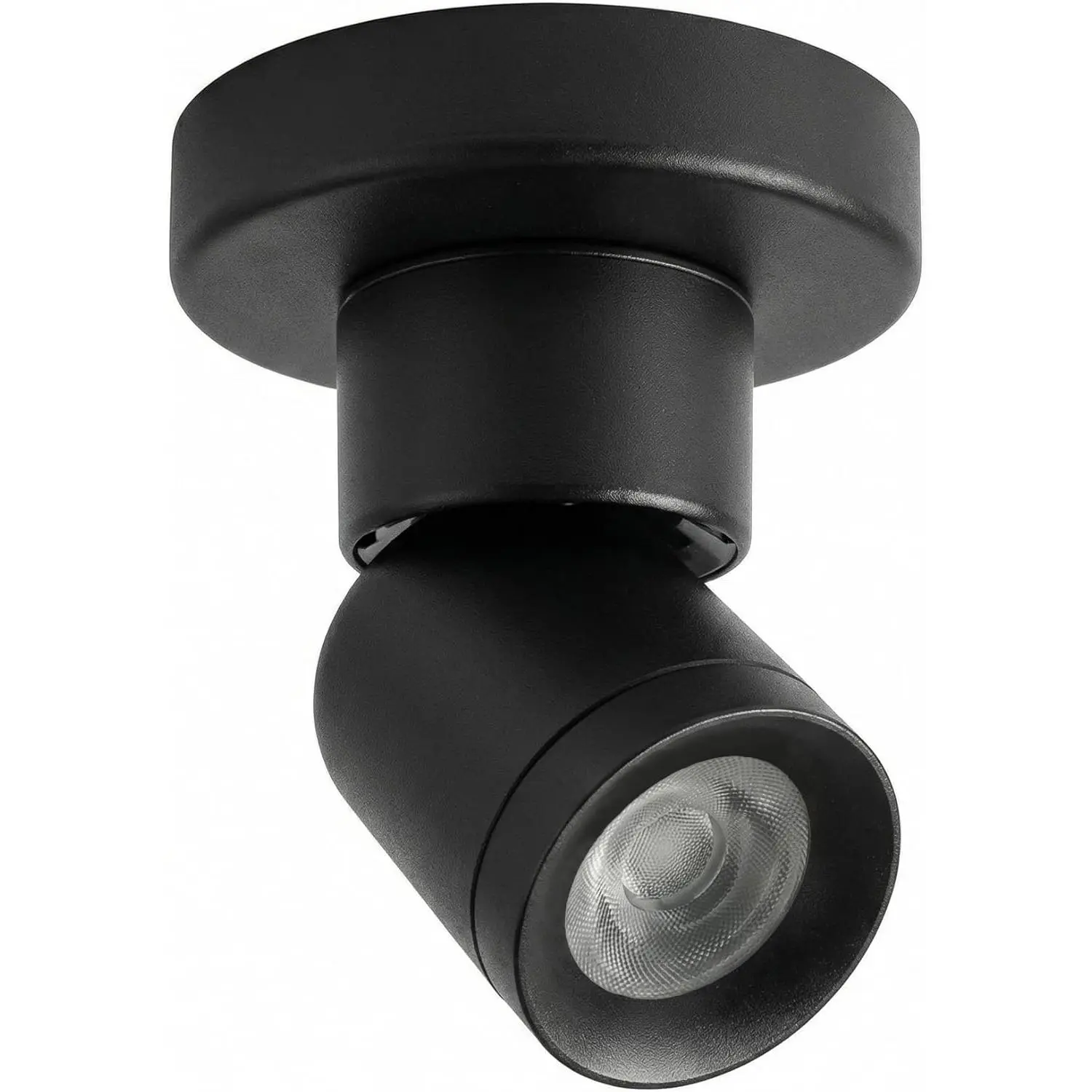 LED Indoor Ceiling Spot Light 9W Surface Mounted Light Fixture with 360° Pivoting Spotlight for Picture Panting Living Room or Bedroom Accent Lighting, Black