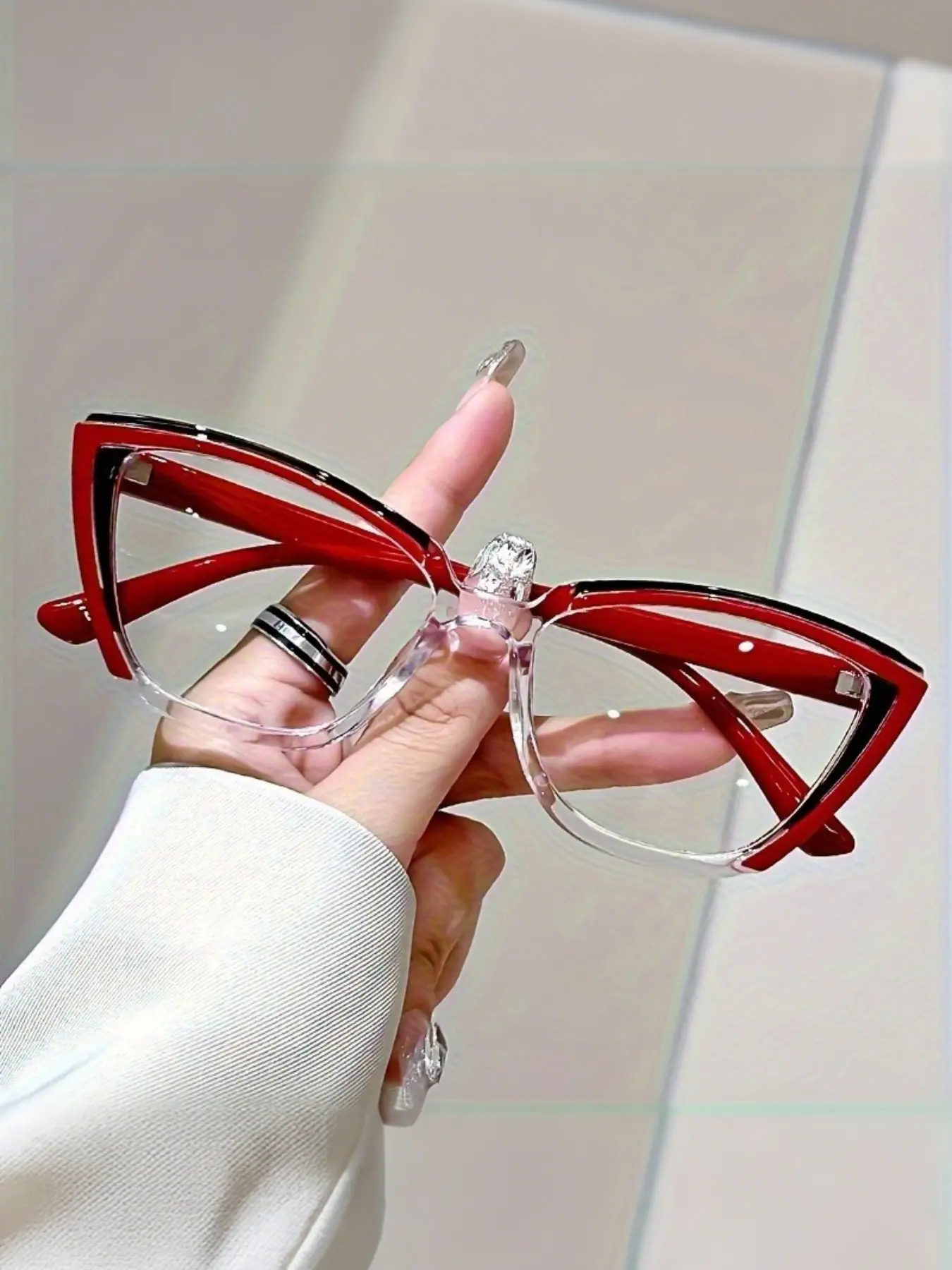 Presbyopia Optical Glasses Stylish Cat-Eye Reading Glasses with Unique Color Block Design | Retro Elegant Style | Luxury Choice for Women | High Quality Eyewear | Trending Eyeglasses | Must Have Glasses | Diopter +1.0 to +4.0 Available