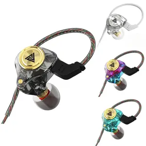 QKZ AK3 In-Ear Wired Earphones with Mic, HiFi Subwoofer Noise Cancelling Earbuds for Sports Gym Gaming, 8D Stereo Audio Headset