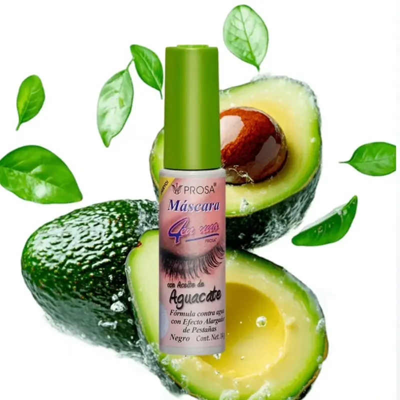 Prosa 4 in 1 Lash Mascara with Avocado Oil - Waterproof, Volumizing & Smudge-Proof Formula for Fuller, Nourished Eyelashes