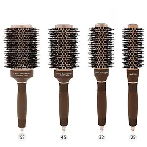 Wiggins Hair Roll Comb Hairdressing Comb Ceramic Aluminum Tube Curly Hair Styling Comb Hair Salon Special Comb Set Multi-size Roller Comb