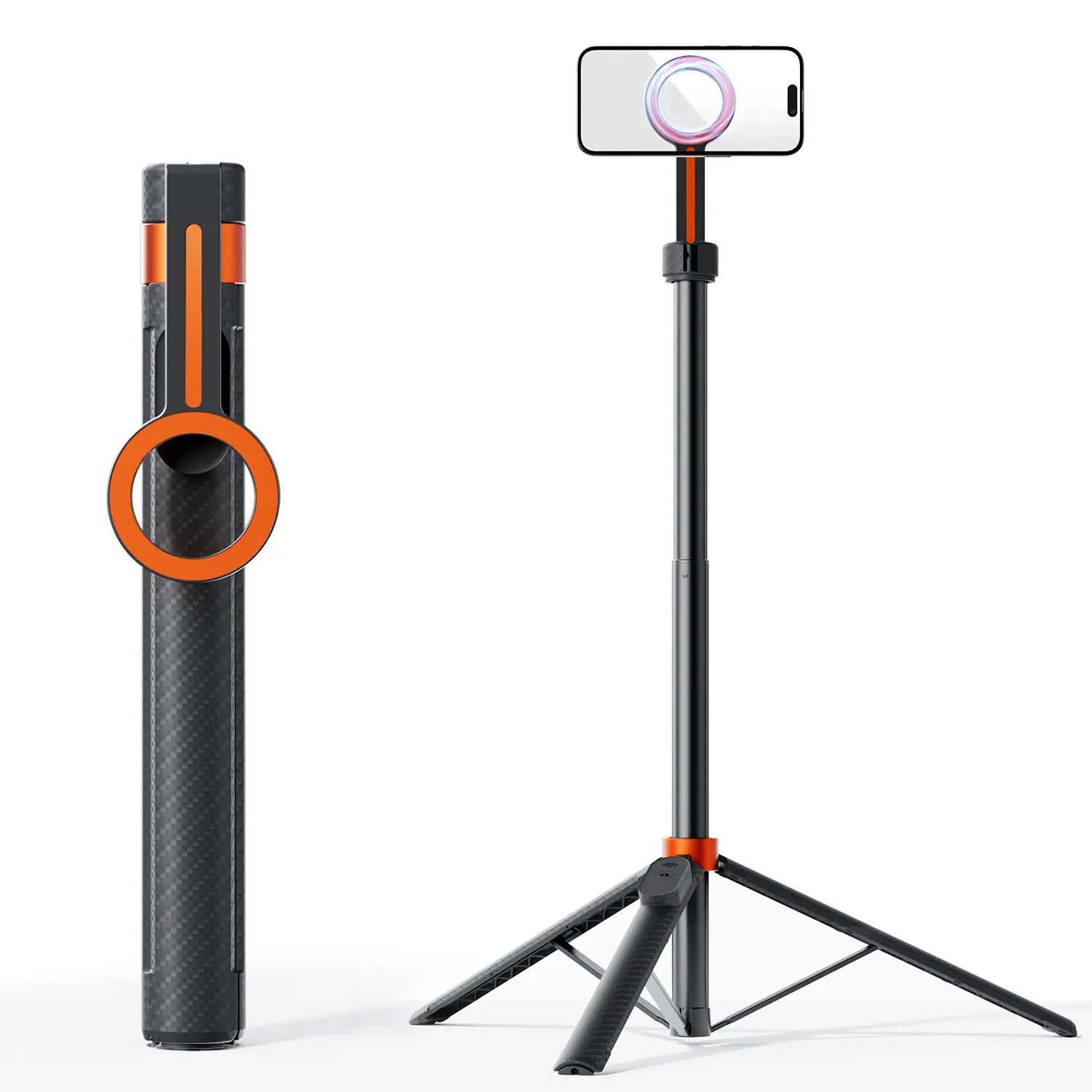 Magnetic Phone Tripod( Black+ Orange)