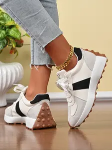 Women's Casual Dad Sneakers, All-Season Comfortable Running Shoes, & Flat Sole Design, Lightweight Sporty Footwear