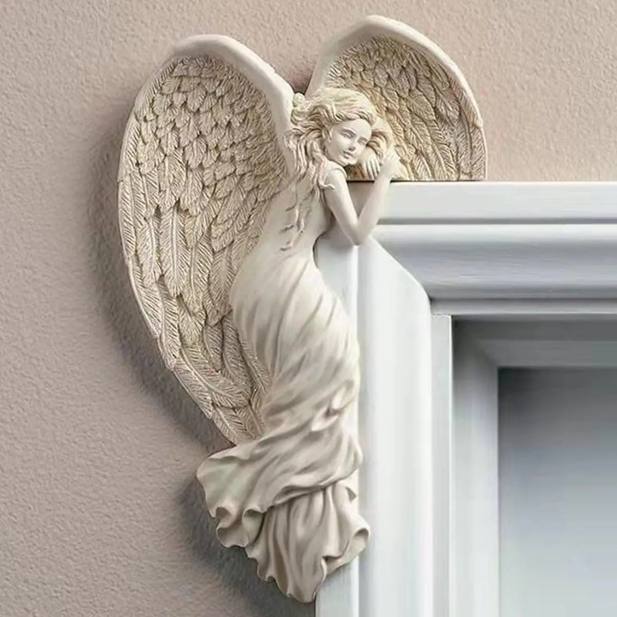 Vintage Angel Design Resin Angel Wing Statues - Hangable Mountable Home Decorative Ornament, Unique Decor Living Room Decoration Interior Decoration Accessories TikTok-Trending Gift Idea, Hanging Ornaments