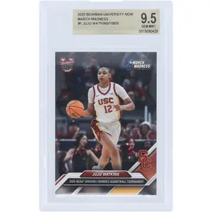 Juju Watkins Univ of Southern California 2025 Bowman University Now March Madness #1 BGS Authenticated 9.5 Card