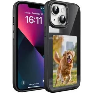 iPhone 13-17 Pro Max/pro Smart Display Cover, HD Electronic Screen with NFC Photo Showcase, Digital Storage Protection Case