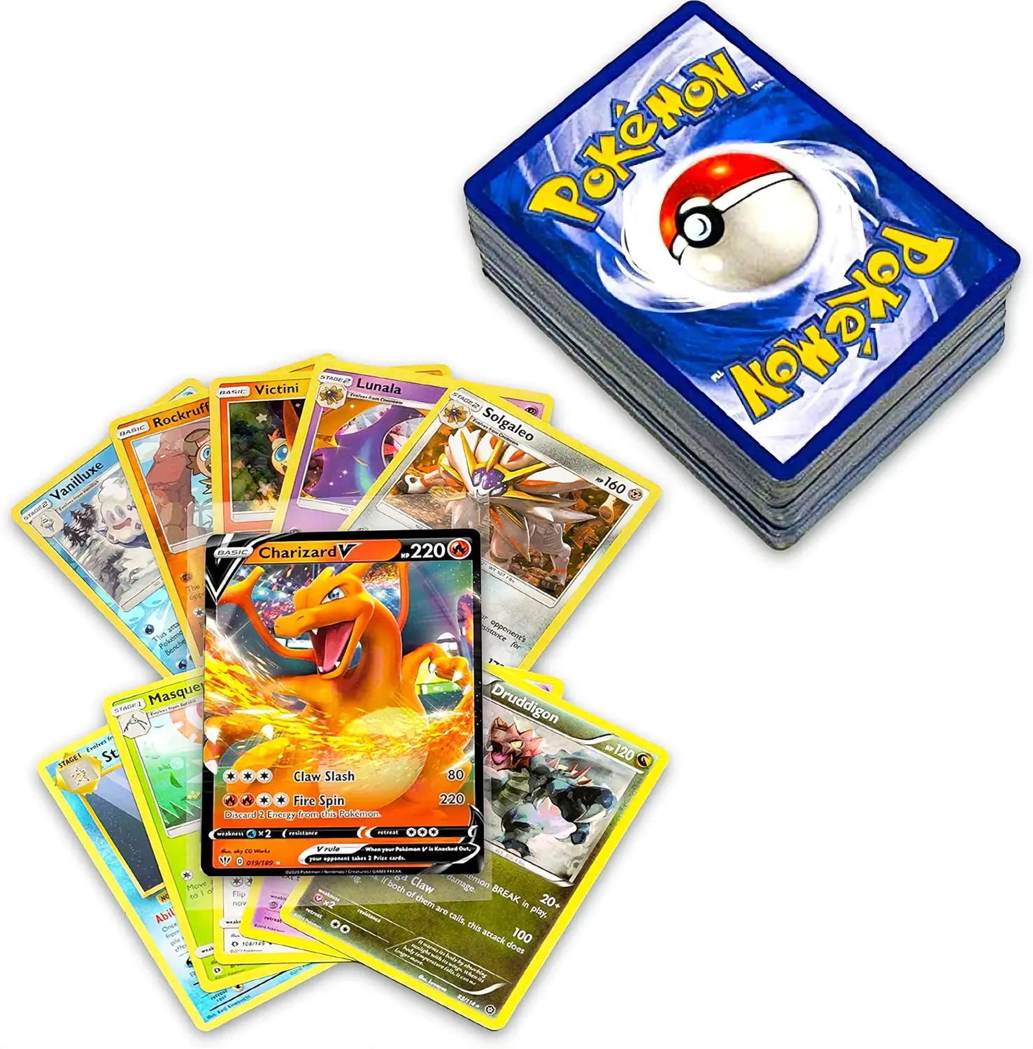 Official Pokemon Non-Sports Trading Cards Collection - 50+ Cards, 5 Foil Variants (Any Combination), At Least 1 GX, EX, Art Rare or Secret Rare