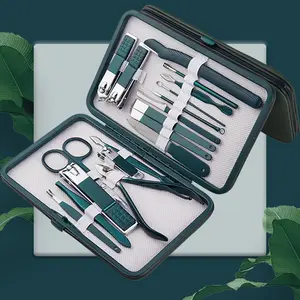 Nail Clippers Set, Professional Stainless Steel Manicure Pedicure Kit with Nail Cutter, Ear Pick, Nail File, Grooming Tools for Fingernails Toenails, Portable Gift Box for Men Women