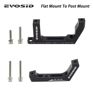 EVOSID Gravel Bike Flat Mount To Fost Mount Brake Adapter Front Rear 160mm Change Road Standard To MTB Specs Bicycle Accessories Road Bike Disc Brake Seat Conversion Kit, Mountain Bike Direct Mount R160/f160 Braking Base, Bicycle Upgrade Accessories