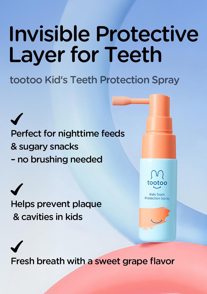 tootoo Kids Oral Spray, Toddler Toothpaste Helper Natural Cavity Defense & Fresh Breath, Grape Flavor with Xylitol & Probiotic, Children Anticavity with Fluoride Free, 20ml tootoo Kids Oral Spray, Toddler Toothpaste Helper Natural Cavity Defense & Fresh Breath, Grape Flavor with Xylitol & Probiotic, Children Anticavity with Fluoride Free, 20ml