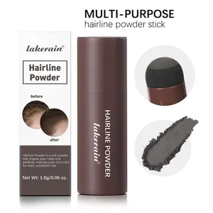 Lakerain Hairline Concealer Powder for Root Makeup Touch-ups Anytime, Anywhere. Suitable for thinning and gray hair. Waterproof, lightweight formula. Professional hair care. Instant hairline perfecter, a solution.