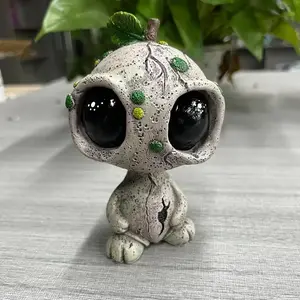 Alien Resin Figurine Statue Modern Home Decor, Big Eye Elf Garden Decoration, Holiday Ornament, Unique Craftsmanship, Perfect Gift Idea