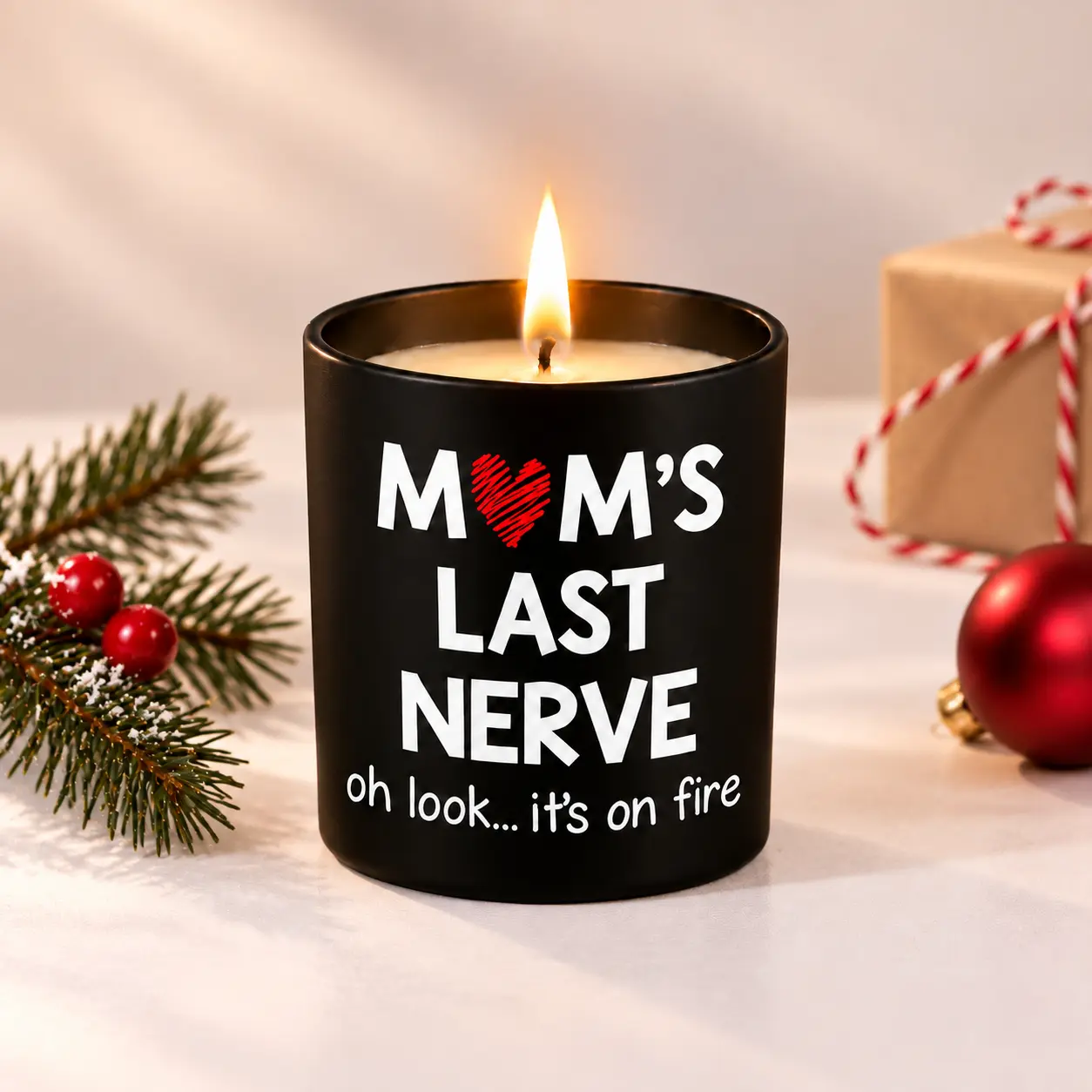TEEZWONDER Christmas Gift for Mom, Mom’s Last Nerve Candle, Funny Christmas Gifts for Mom,  Stepmom, Bonus Mom, New Mom, 10oz Vanilla Lavender Scented Glass Candle #TikTokShopBlackFriday #TikTokShopCyberMonday #discoveryourgift