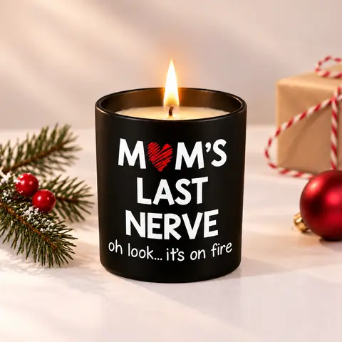 TEEZWONDER Christmas Gift for Mom, Mom’s Last Nerve Candle, Funny Christmas Gifts for Mom,  Stepmom, Bonus Mom, New Mom, 10oz Vanilla Lavender Scented Glass Candle #TikTokShopBlackFriday #TikTokShopCyberMonday #discoveryourgift