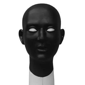 Tropesis Realistic Female Latex Mask - Silicone Face Mask (Black)