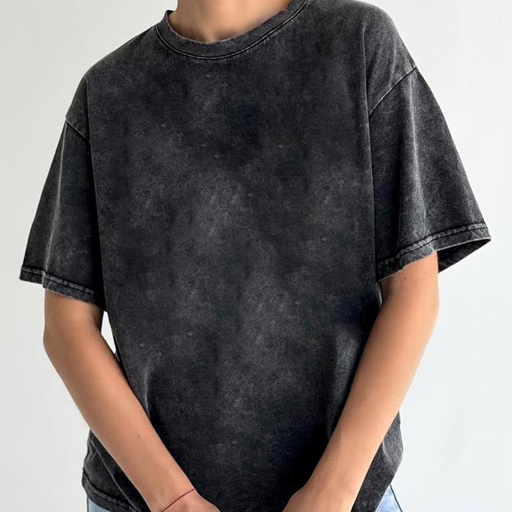 Multicolor Vintage Washed T Shirt 100% Cotton Oversized Acid Wash Tee for Men Women Casual Summer Streetwear Loose Fit Everyday Essentials Soft Breathable Top Stadium Outfit Holiday Vacation Look Daily Casual Style