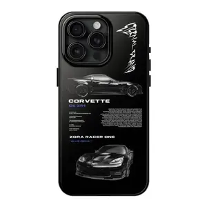 Blacked Out Co Corvette Car Tough phone Cases For iPhone12-17 Promax Pro Plus,It's a great gift for a good friend, suitable for holidays, birthdays, and partie