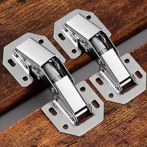 Stainless Steel Hydraulic Damper Hinge Silent Soft Close Thickened Load Bearing for Kitchen Cabinet Door