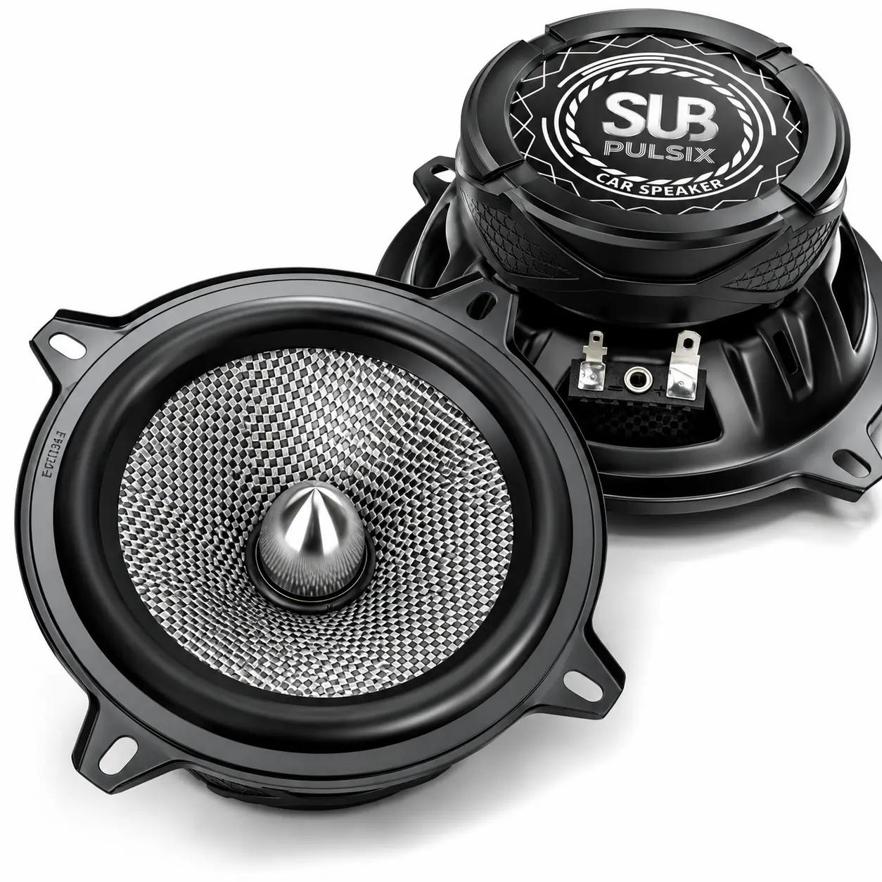 TANVSO GlassForce 5.25-Inch Car & Motorcycle Speakers, 2-Pack 600W Peak 4-Ohm Bullet Midrange Speakers with 2-Tone Woven Glass Fiber Cone & Raised Aluminum Bullet custom prints installation caraudio fabrications